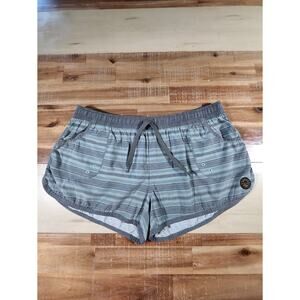 United By Blue Striped Outdoor Shorts XL Gray Drawstring